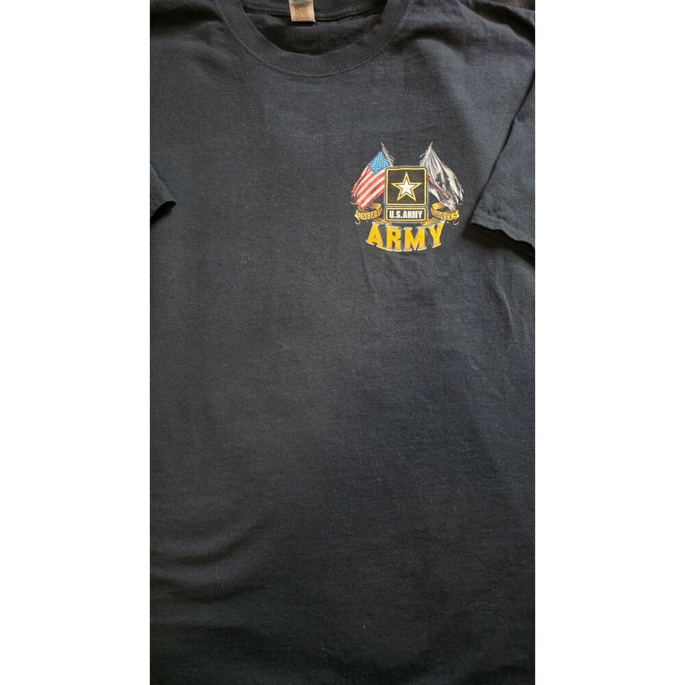 U.S. Army Men’s 3XL Black Graphic T-Shirt American Flag Military Tee